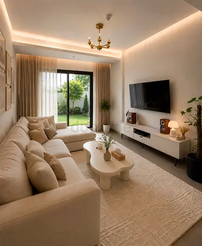 Beautiful Modern Large 3.5x2.5 meters Neutral living Area Rug carpet — Light Beige/Cream white