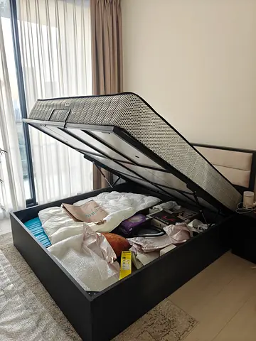 Scott queen sized storage bed with mattress