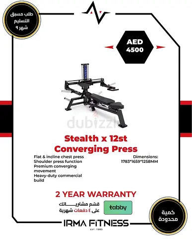 Stealth X 12s Converging Chest Press