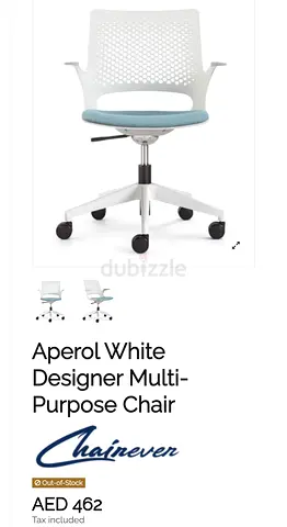 Light grey Adjustable Office Chair with Wheels - Good Condition