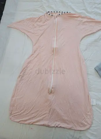 Lightweight Pink Baby Sleep Swaddle Sack with Back Zip (0-6 months)