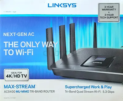 Linksys Max-Stream AC5400 Tri-Band Wi-Fi Router (Brand New Box)