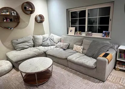 Pan Emirates Pianca corner modular sofa feather filled