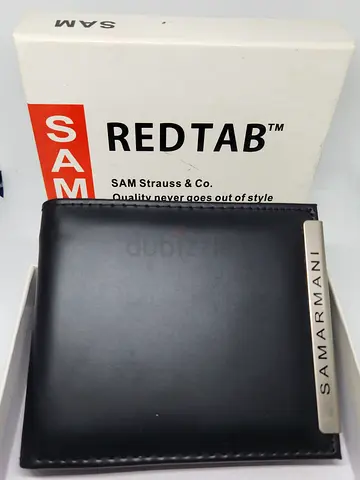 Sam Redtab Black Leather Mens Wallet - Good Condition