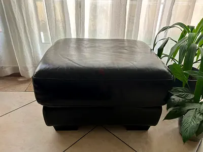 Leather ottoman / stool / table
