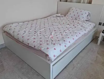 Ikea malam bed with ikea mattress Queen size 160x200cm bed