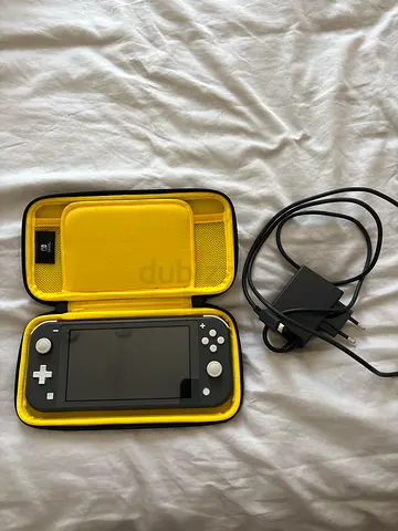 Yellow Nintendo Switch Lite with Case and Charger