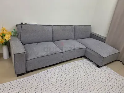 L shaped sofa , gray
