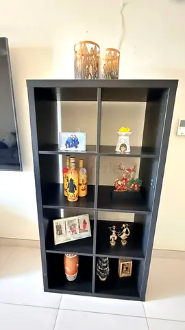 Black 9-Cube Open Shelving Unit - Good Condition