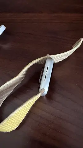 Apple Watch with Yellow Nylon Loop Strap