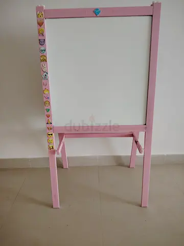 Pink Double-Sided Kids Easel with Whiteboard