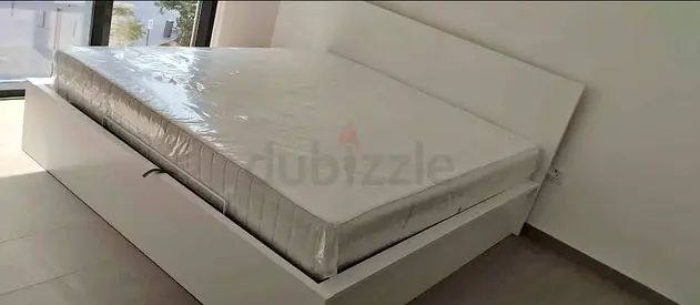 Ikea Malm bed with mattress queen size