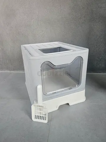 Cat Litter Box with Front Door and Scoop