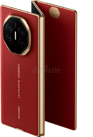 Huawei Mate XT style Foldable Phone (Red Leather Finish)