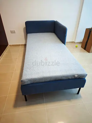 Single bed with side backrest IKEA BLAKKULLEN