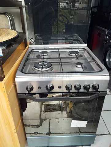 Used 4-Burner Gas Cooker with Oven - Stainless Look