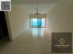 Spacious 3BR ,5 bathrooms Apartment with Direct Sea View for Annual Rent in Ajman One with Maid Room