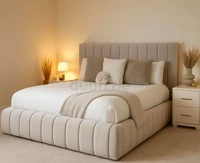 Brend New high quality fabric luxury Queen size 160x200 Bed with spring mattress available