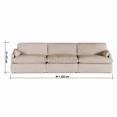 Home Center - Swin 3-Seater Sofa with 2 Ottomans