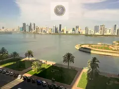 Three bedroom apartment with living room full sea view in Al Majaz 3 spacious layout with two living