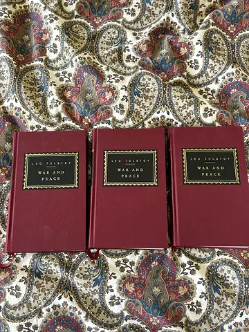 Three-volume set: Leo Tolstoy - War and Peace (hardcover)
