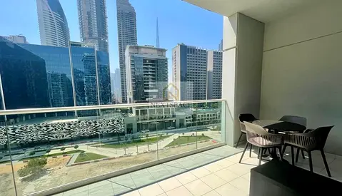 2 Bedroom Furished | Large Balcony | Burj khalifa View | Prime Location