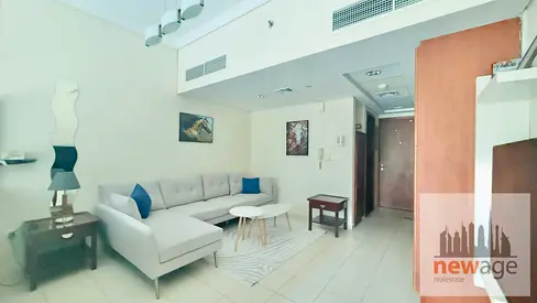 استوديو مفروش | ليك تيراس JLT | إطلالة على المدينة والمسبح