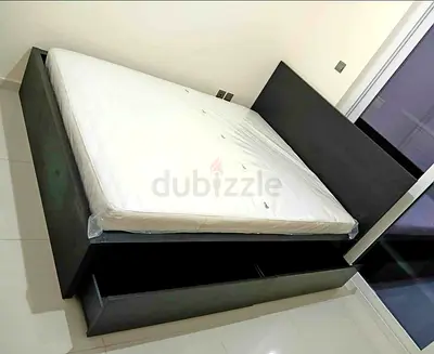 Ikea Malm bed with mattress queen size