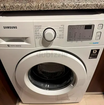 Samsung Front Load Washing Machine - 8kg, Eco Bubble, Good Condition, Drum clean maintained.
