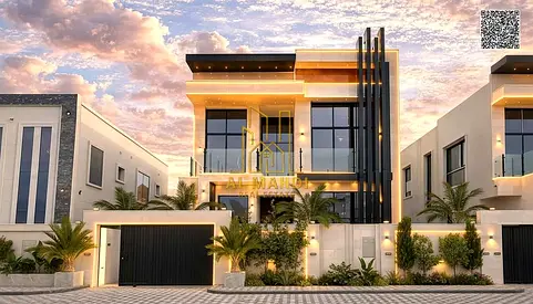 Sikka Villa for Sale in Al Amerah Ajman | 4 Master BR + Majlis + 2 Living Halls | 15m Front Setback | Freehold