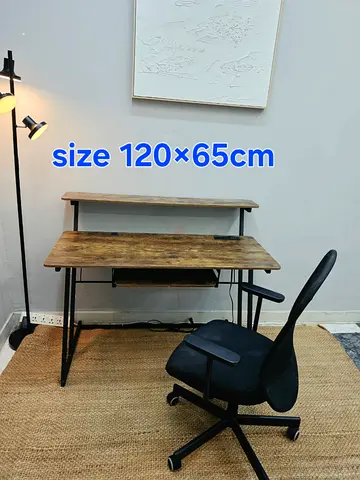 Wooden Study Desk with Shelf - 120 x 65 cm (Used)