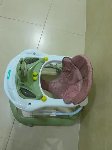 Lightweight Baby Walker with Play Tray and Padded Seat