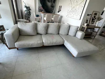 Selling in perfect condition West elm Newport feather 🪶 filled L Shape Sofa