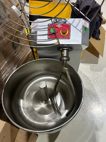 Dough Kneader machine. cap: 50 tr flour: 30 kg stainless steel bowl and dough mixer arm. bowl dimens