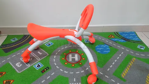 Kids 4 Wheel Ride On Toy Orange and White