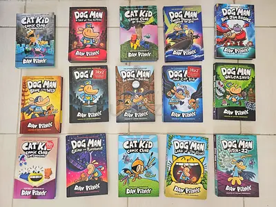 15 Dog Man  Cat Kid Books - Excellent condition