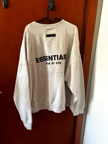 Light grey Essentials long sleeve sweatshirt (mens) - size XXL