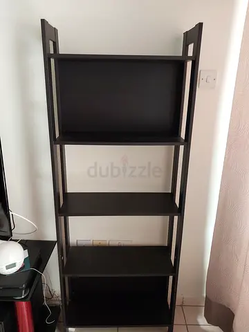 Tall dark wood shelving unit / bookcase - good condition