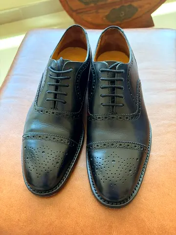 Charles Trwhitt - Used Black Leather Mens Dress Shoes - UK Size 8 (Eur 42) - Good Condition