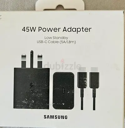 Samsung 45W USB-C Power Adapter with 1.8m Cable (UK Plug) - Super Fast Charger