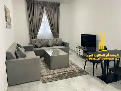 ✨شقة غرفة و صالة مفروشة للإيجار الشهري في عجمان - الروضة 3 - شارع الإسكندرية ✔️ شامل الفواتير و الإنترنت ⚡📶 فرش أنيق و مرتب !