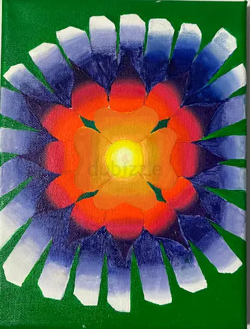 Hand-painted Floral Abstract Canvas Painting - 30x40 cm