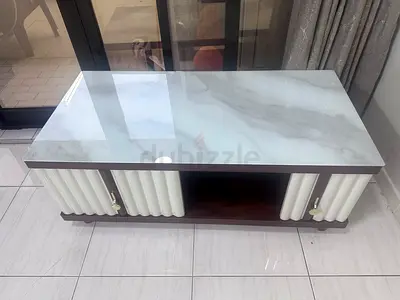 Brand new - Marble-Top Coffee Table with Storage - Excellent Condition