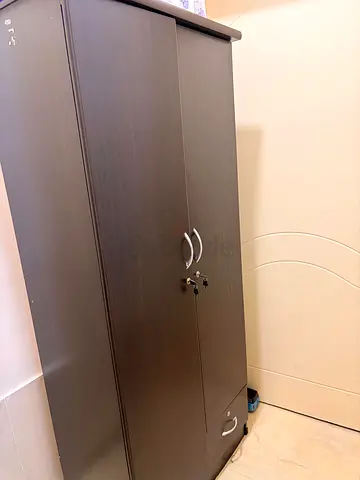 2-Door Wardrobe with Bottom Drawer - Good Condition