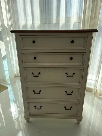 Shabby Chic Wooden Tall Chest of Drawers