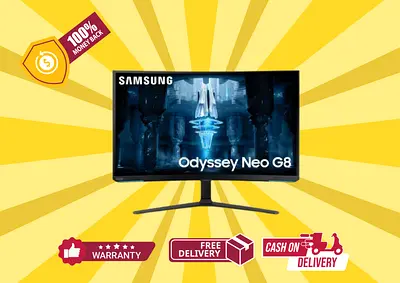 Samsung 32 inch G85NB Odyssey Neo G8 4K 240Hz Curved Gaming Monitor 32BG850N - Free Delivery All UAE