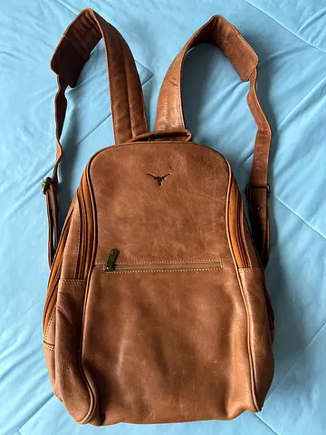 Leather Laptop Backpack