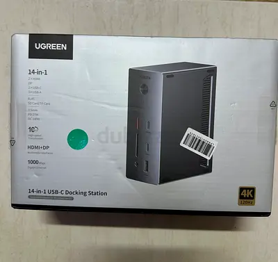 UGREEN 14-in-1 USB-C Docking Station (4K, HDMI+DP, Gigabit Ethernet) - New/Sealed Box