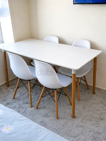 Dining Table + 4 Chairs | Used but Good Condition
	•	Table and 4 Chairs – Urgent Sale
	•	Dining Set