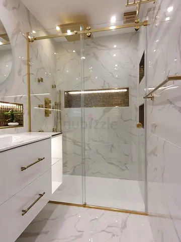 Shower glass installation